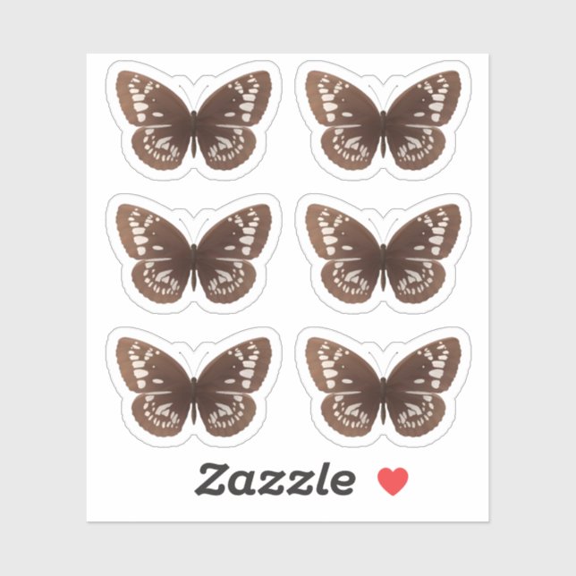 stickers papillon Brown nature insectes papillons (Feuille)