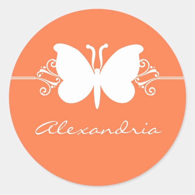 Stickers Papillon de corail (Devant)