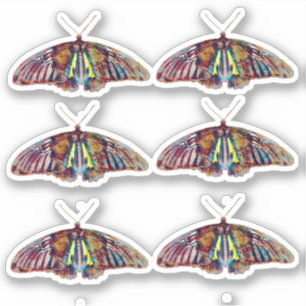 Stickers Papillon feuille de six