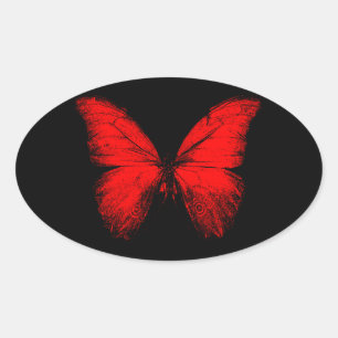 Stickers Papillon rouge