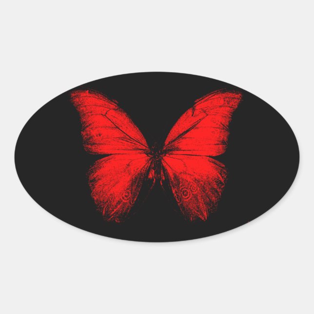 Stickers Papillon rouge (Devant)