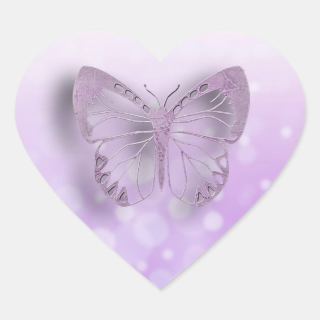Stickers Papillon violet lavande (Devant)