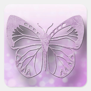 Stickers Papillon violet lavande