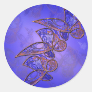 Stickers Papillons en cuivre