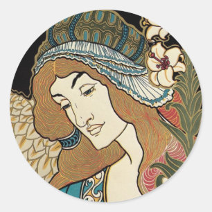 Stickers Pâques Art Nouveau