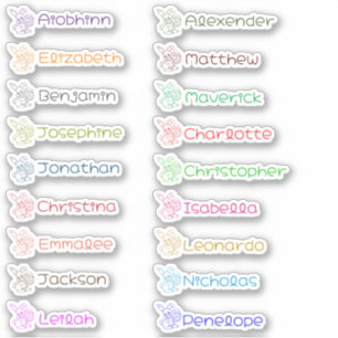 Stickers Pâques Bun Bun Custom Multiple Names