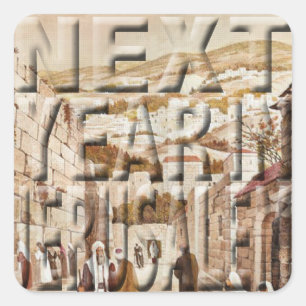 Stickers Pâques Carré "Jérusalem"