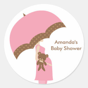 Stickers Parapluie rose