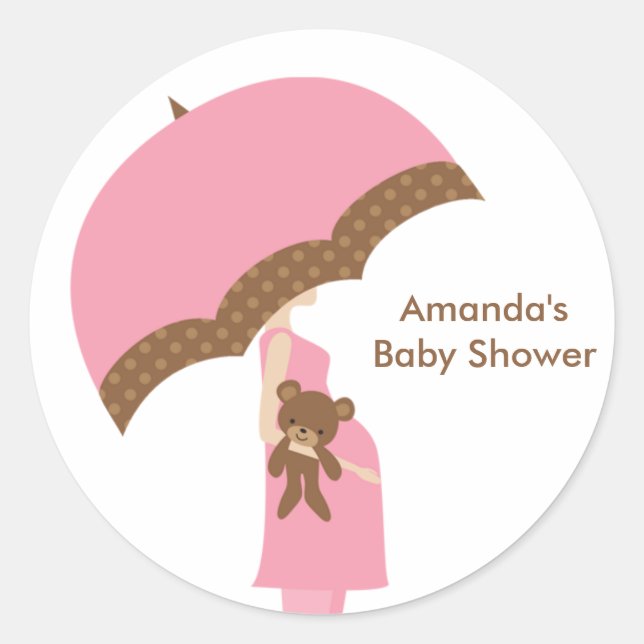 Stickers Parapluie rose (Devant)