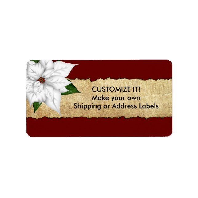 Stickers Parchemin Poinsettia (Devant)