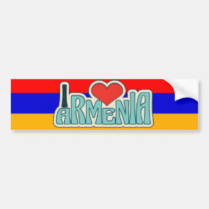 Stickers pare-chocs Arménie / J'aime Arménie