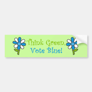 Stickers pare-chocs bleu Votes Vert