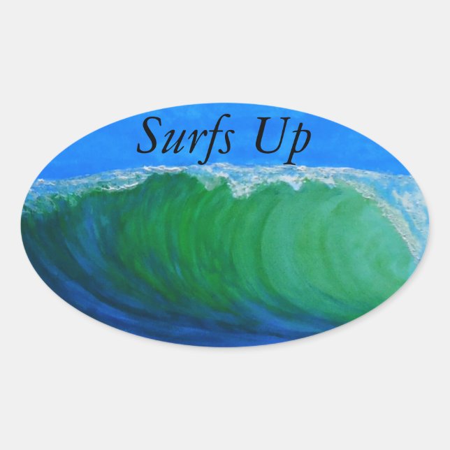 stickers pare-chocs Bubblepacific, surfs UP (Devant)