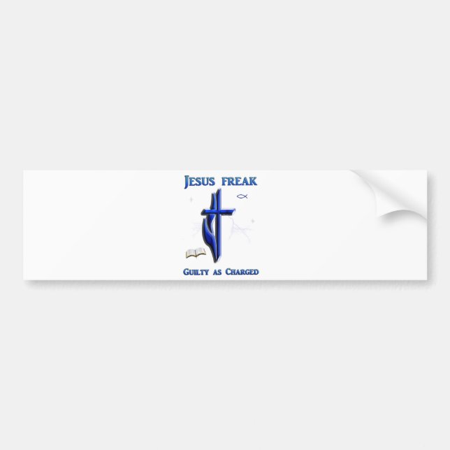 stickers pare-chocs chrétiens Jésus freak (Devant)