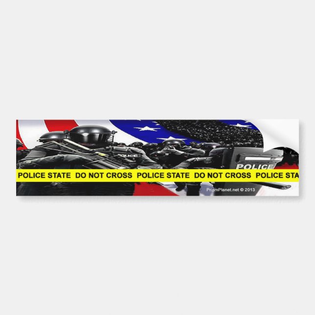 Stickers pare-chocs de l'état de la police (Devant)