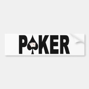 Stickers pare-chocs du lecteur POKER