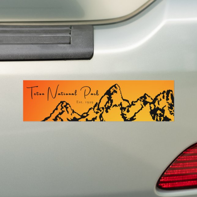 Stickers pare-chocs du Parc national de Teton (En voiture)
