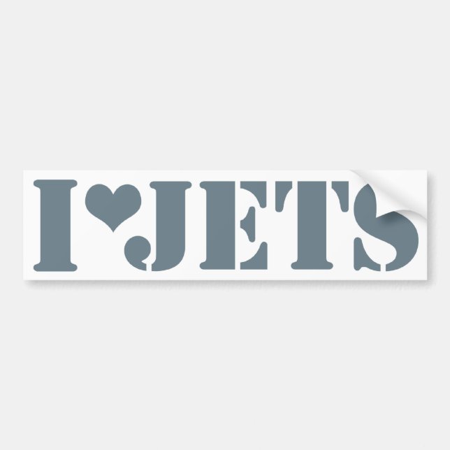 Stickers pare-chocs I Luv Jets (Devant)