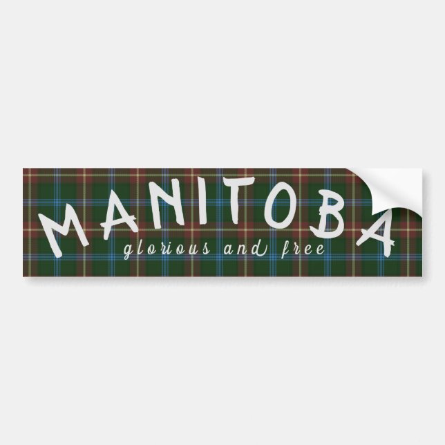 Stickers pare-chocs Manitoba Tartan (Devant)