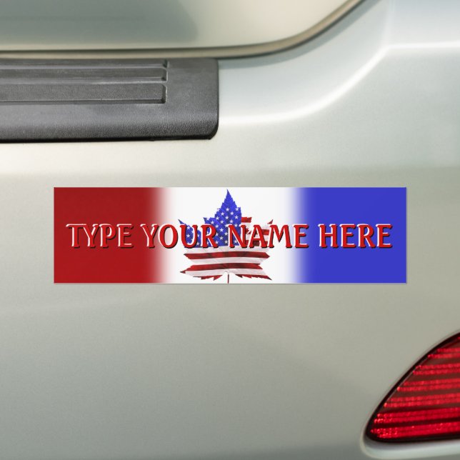 Stickers pare-chocs USA Canada Drapeau américain S (En voiture)