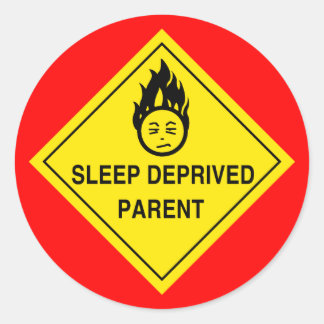 Stickers Parents Dépourvus De Sommeil - Rouge