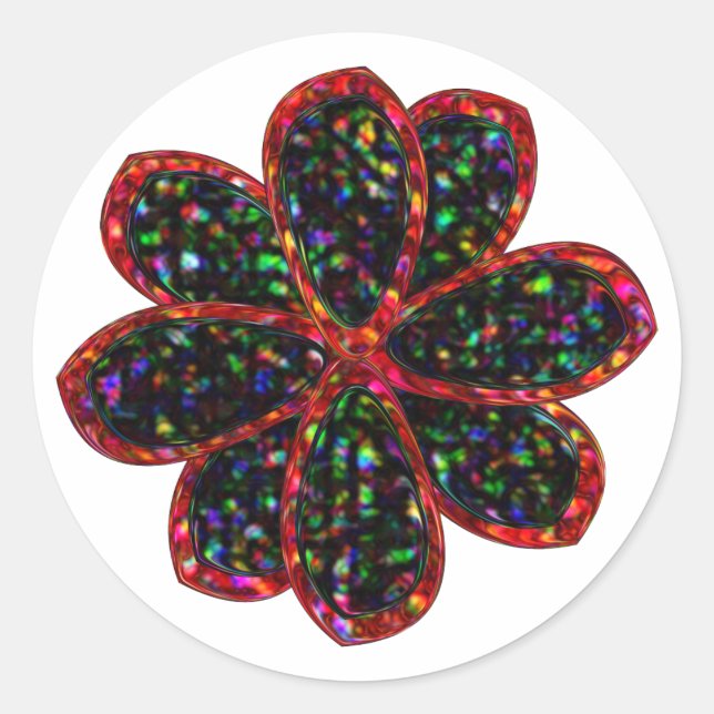 Stickers Parties scintillant noire et rouge (Devant)
