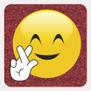 Stickers Parties scintillant rouge croisée des doi