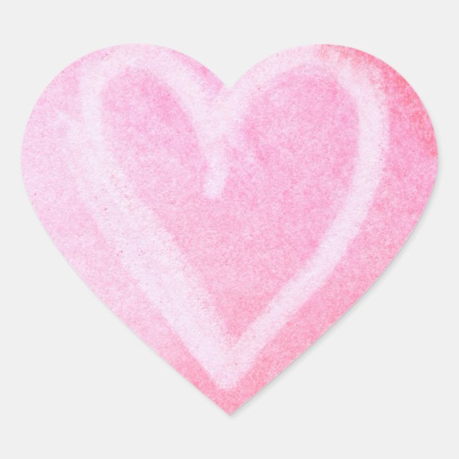 Stickers Pastel Rose en forme de coeur (Devant)