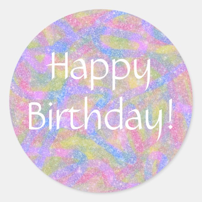 Stickers - Pastel Sparkly Arc-en-ciel (Devant)