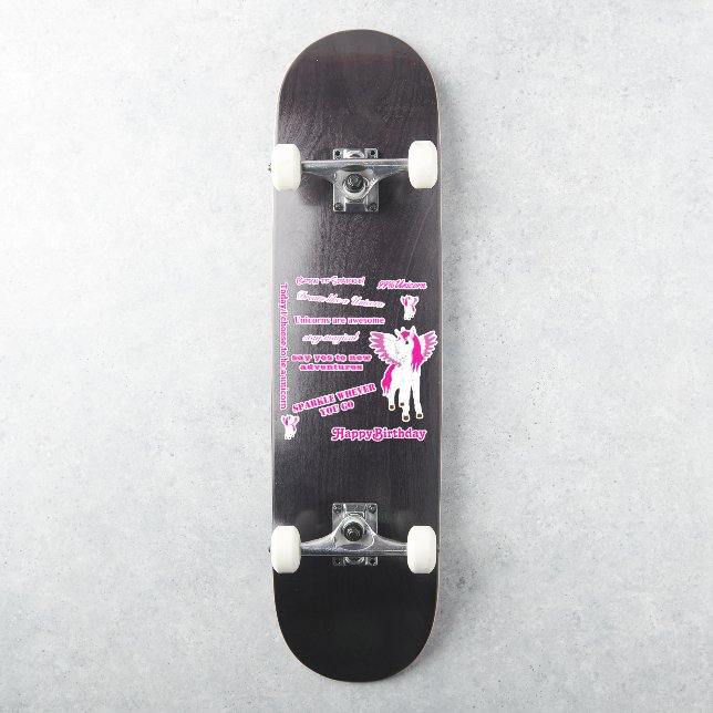 Stickers Patinage à aile rose (Skateboard)