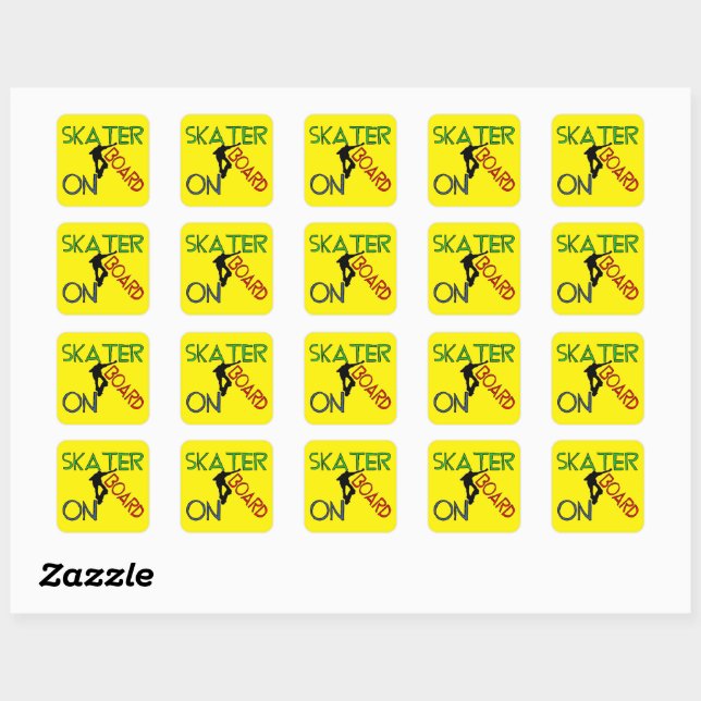 Stickers - Patinage à bord (Feuille)