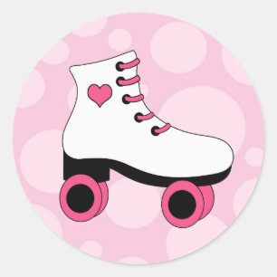 Stickers Patinage à rouleaux Bubble Gomme rose