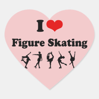 Stickers Patinage artistique Pink Heart Love