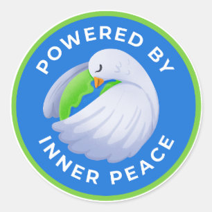 Stickers Peace Dove Powered by Inner Peace
