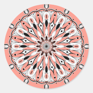 Stickers Peach Mandala (Design 2)