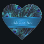 Stickers Peacock Blue Elegant<br><div class="desc">Beaux stickers de paon bleu royal. Ces élégants stickers de paon bleu royal customisent facilement pour votre événement en choisissant simplement le bouton "Customisez-le !" pour commencer à ajouter vos détails d'événement, le style de police, la taille et la couleur de police et le libellé. Veuillez noter que tous les...</div>