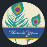 Stickers Peacock Feather<br><div class="desc">Les Stickers Peacock Feather ont l'air super sur les ballotins et les boîtes. Décorez votre mariage avec ce design. Belle !</div>