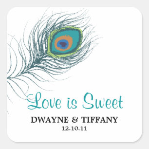 Stickers Peacock Feather