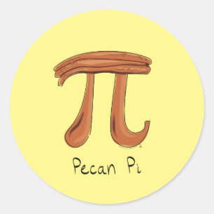 Stickers Pecan Pi Cute Math Pi Day