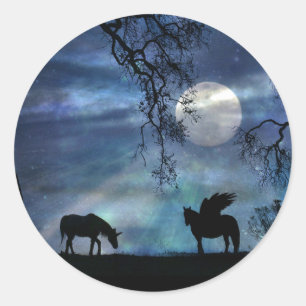 Stickers Pegasus et Unicorne Super Moon