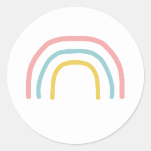 Stickers Peinture rose arc-en-ciel