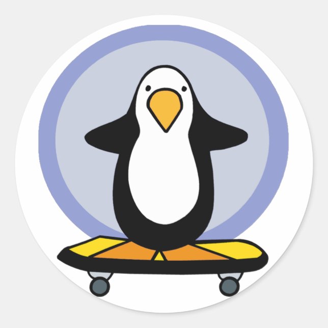 stickers Penguin Skateboard (Devant)