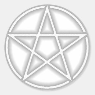 Stickers Pentacle gris transparent