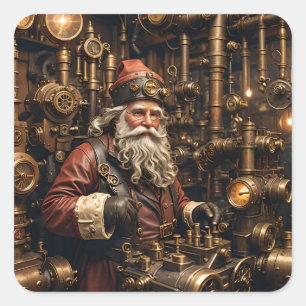 Stickers Père Noël Steampunk