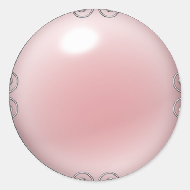 Stickers Perle à bijoux rose (Devant)