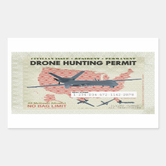 Stickers Permis de Chasse aux Drones