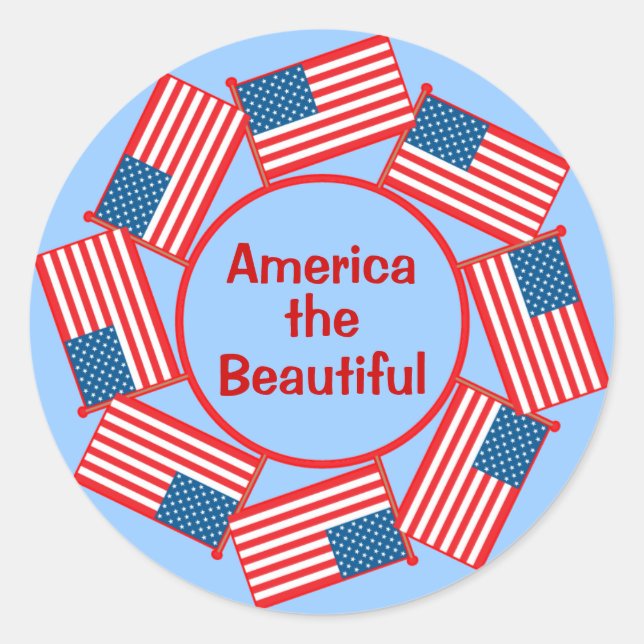 Stickers personnalisables American Flags (Devant)