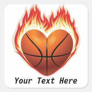 Stickers personnalisables de la flamme de basket