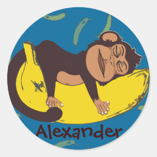 Stickers personnalisables Sleepy Monkey