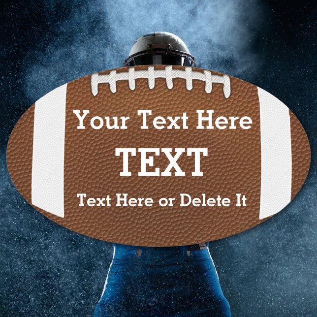 Stickers personnalisées de football Votre TEXTE (Personalized football stickers. Football favor bags, football decorations, cheap football favors.)